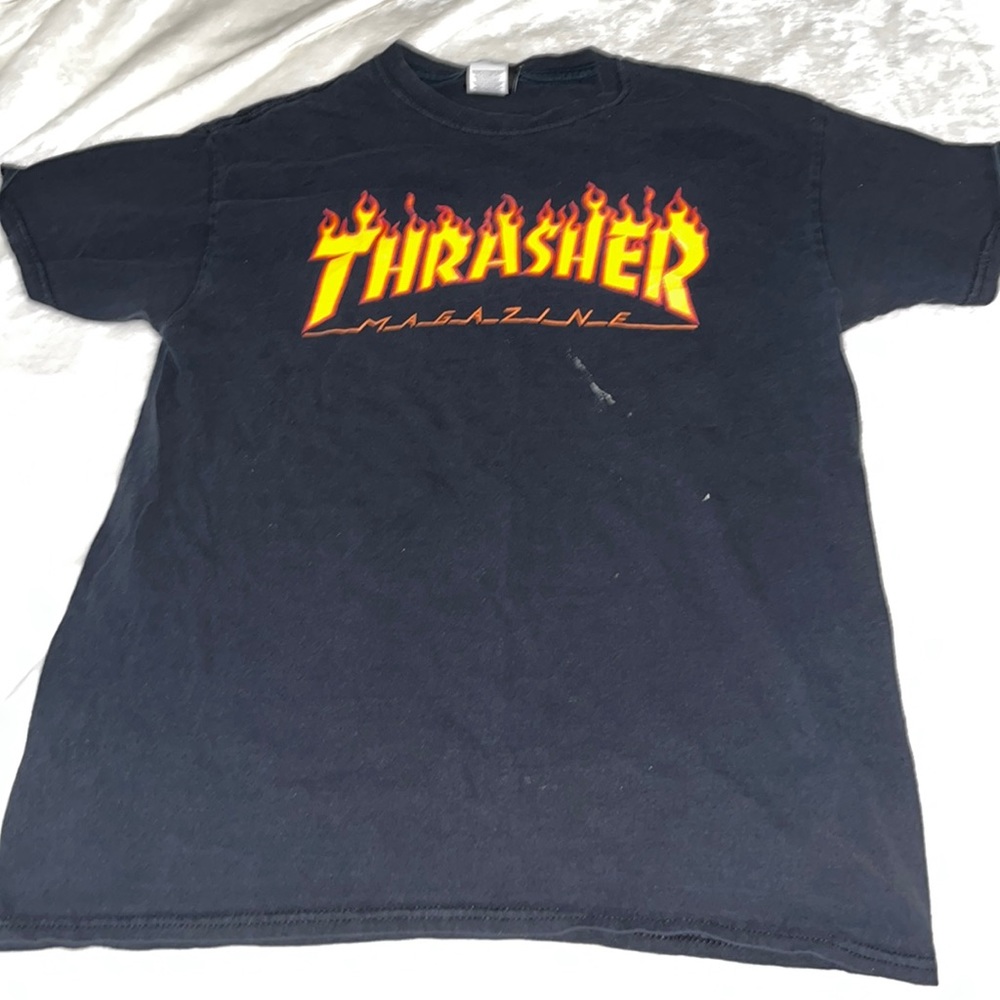 Thrasher graphic t-shirt size medium with small stains